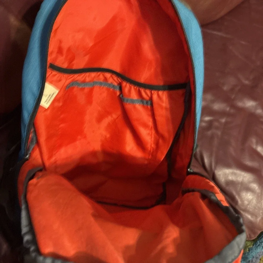 vintage O'Neil Blue Grey Travel Backpack 5 Pocket Read
